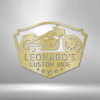 Chopper Shop Personalized Name Text Steel SignCustomly Gifts