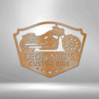 Chopper Shop Personalized Name Text Steel SignCustomly Gifts