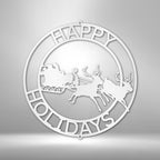 Christmas Cheer Personalized Text Steel SignCustomly Gifts