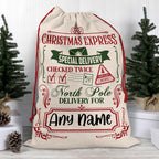 Christmas Express Special Delivery v2 Personalized Christmas Gift Delivery SackCustomly Gifts