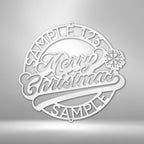 Christmas Ring Personalized Name Text Steel SignCustomly Gifts