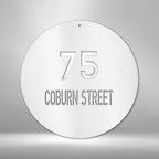 Circle Address Personalized Steel SignCustomly Gifts
