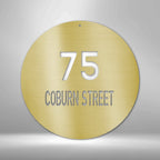 Circle Address Personalized Steel SignCustomly Gifts