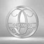 Circle Vine Personalized Name Initial Monogram Steel SignCustomly Gifts