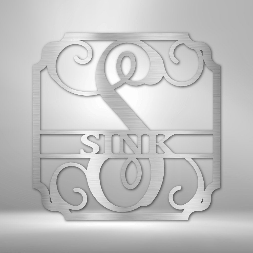 Classic Family Name Personalized Monogram Steel SignCustomly Gifts