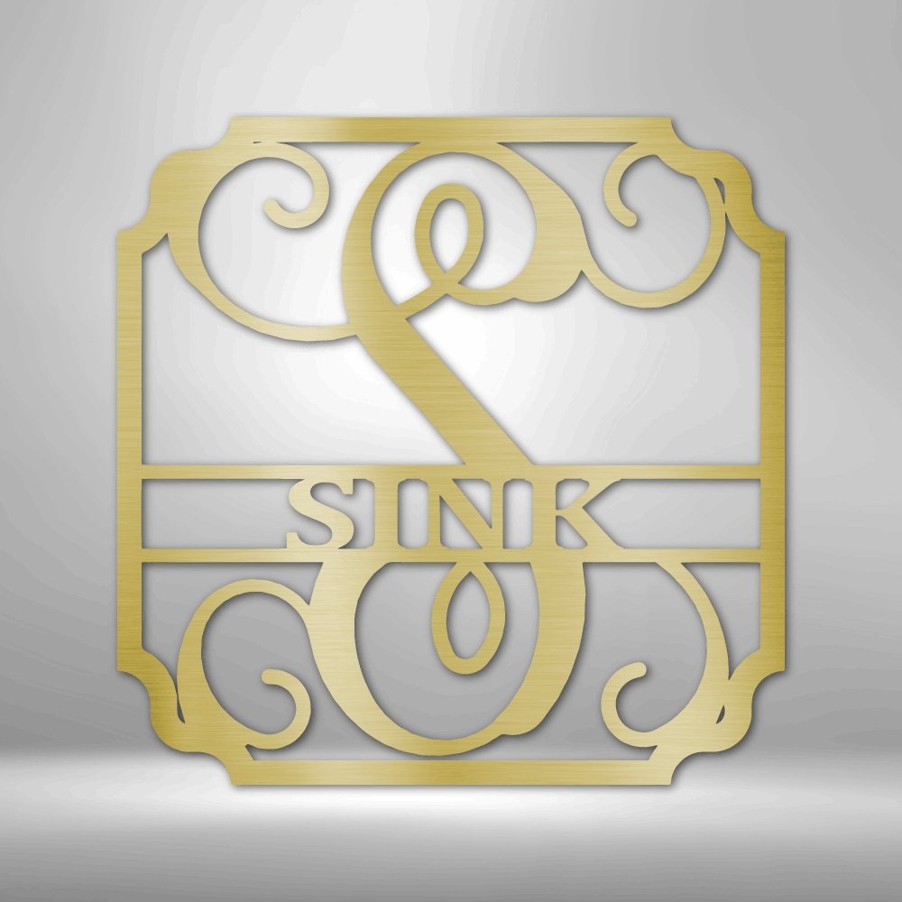 Classic Family Name Personalized Monogram Steel SignCustomly Gifts