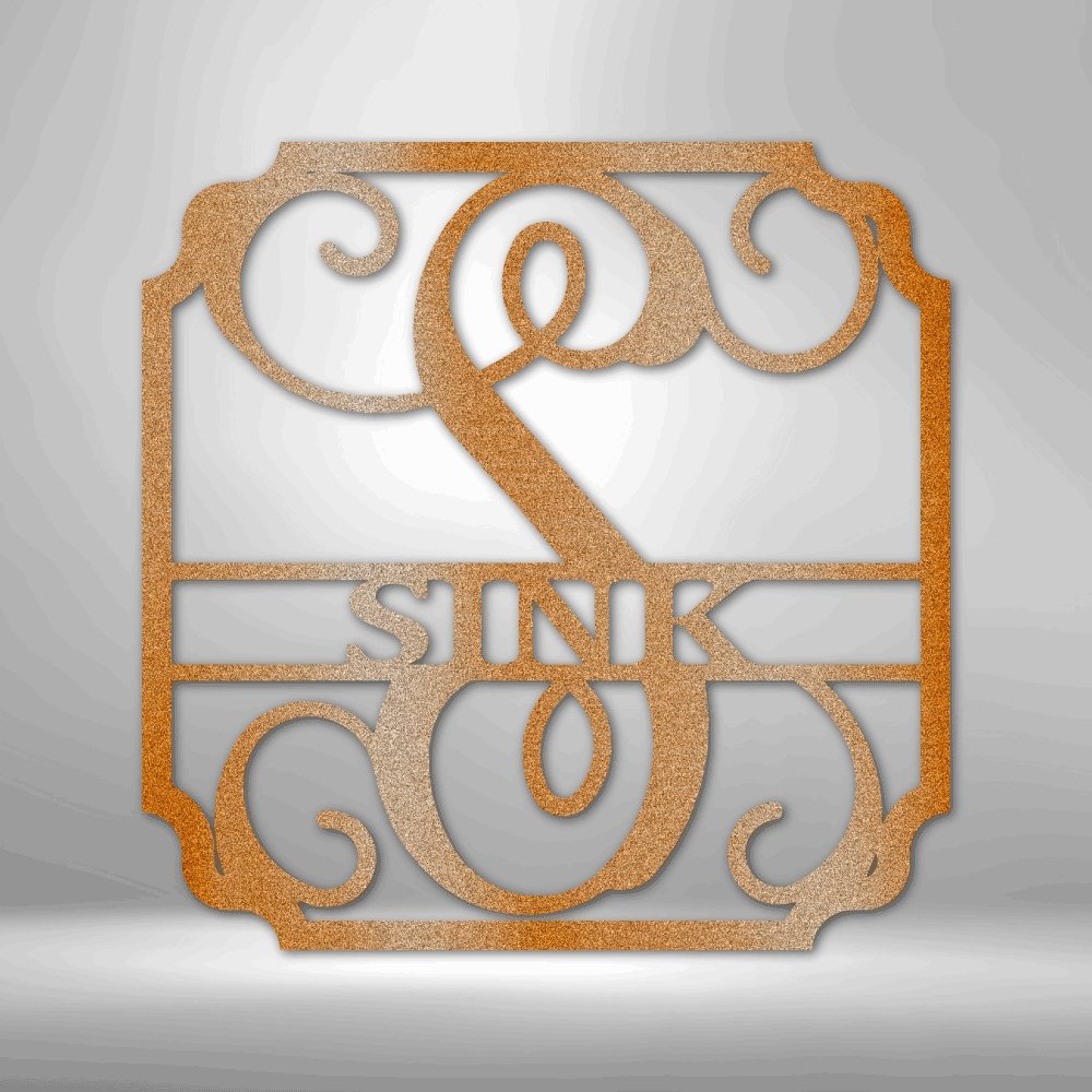 Classic Family Name Personalized Monogram Steel SignCustomly Gifts