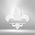 Classic Fleur De Lis Monogram Personalized Steel SignCustomly Gifts