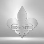 Classic Fleur De Lis Monogram Personalized Steel SignCustomly Gifts