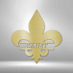 Classic Fleur De Lis Monogram Personalized Steel SignCustomly Gifts
