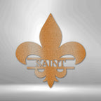 Classic Fleur De Lis Monogram Personalized Steel SignCustomly Gifts