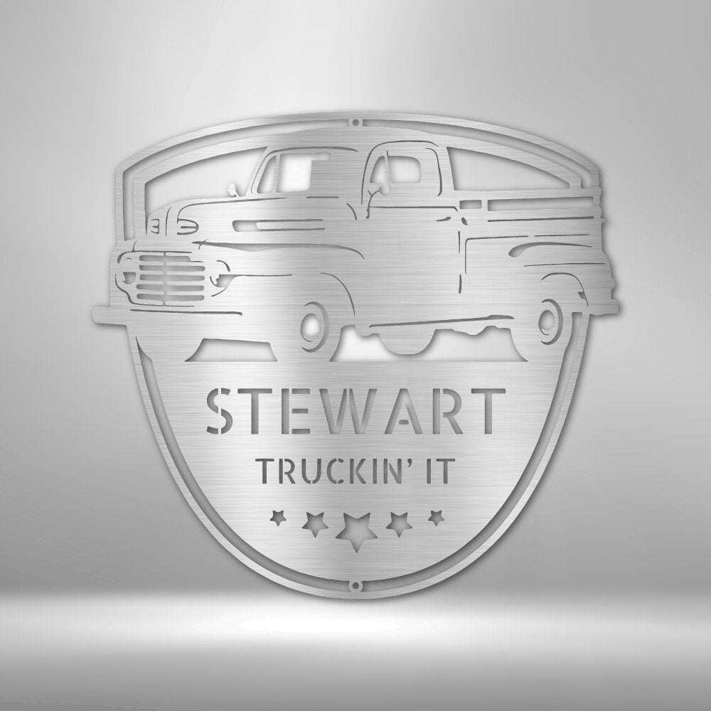 Classic Ford 150 Personalized Name Text Steel SignCustomly Gifts