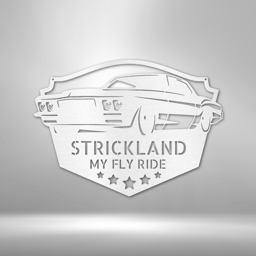 Classic Muscle Car Personalized Name Text Steel SignCustomly Gifts