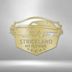 Classic Muscle Car Personalized Name Text Steel SignCustomly Gifts