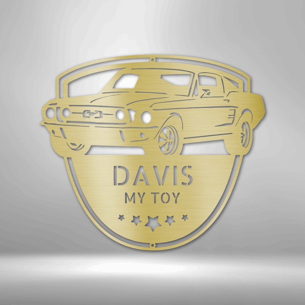 Classic Mustang Shop Personalized Name Text Steel SignCustomly Gifts