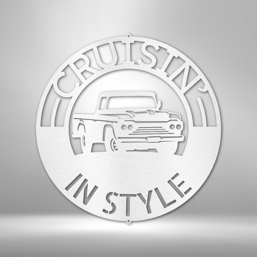 Classic Pickup Truck Personalized Names Text Steel SignCustomly Gifts