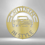 Classic Pickup Truck Personalized Names Text Steel SignCustomly Gifts