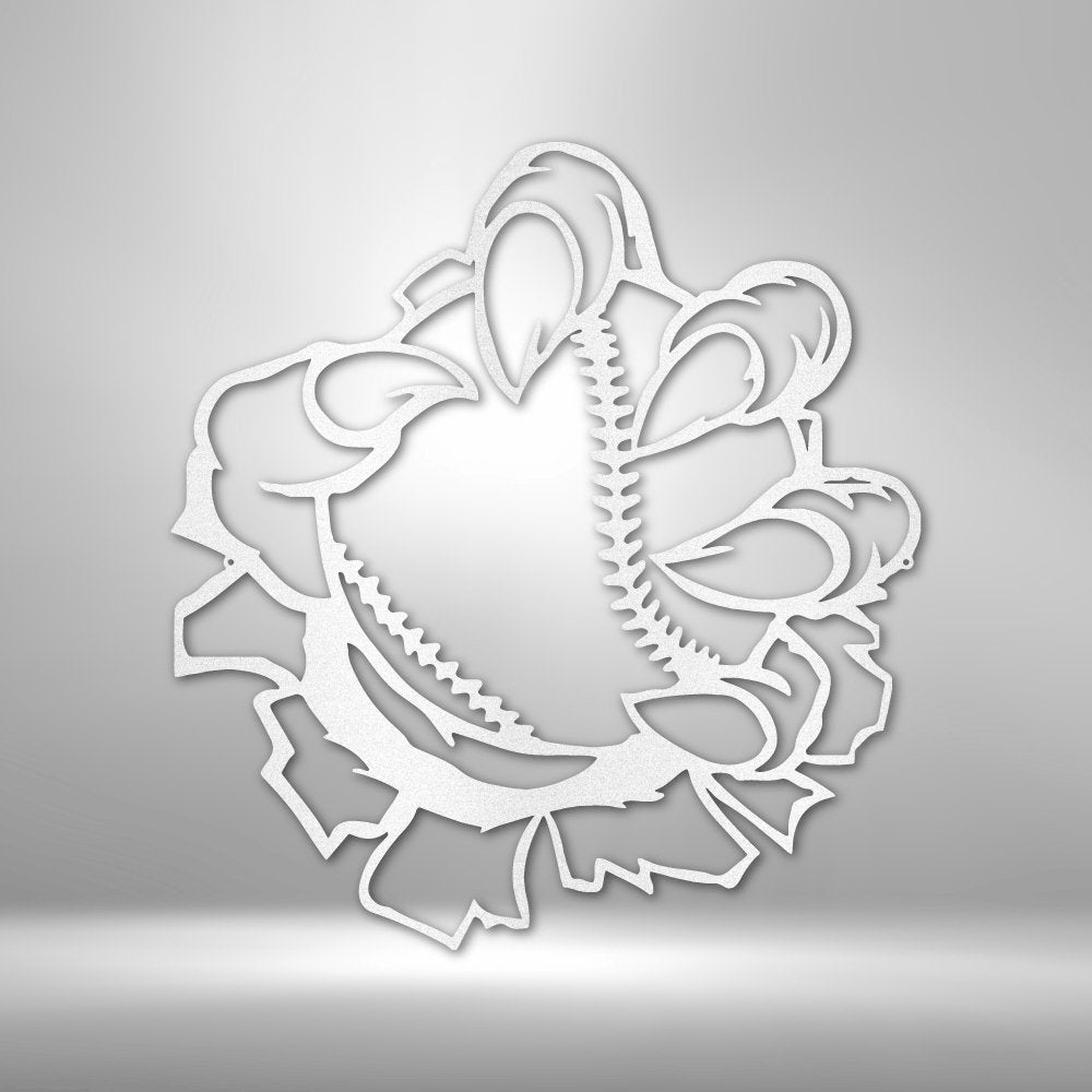 Claw Ball Baseball Themed Metal ArtCustomly Gifts