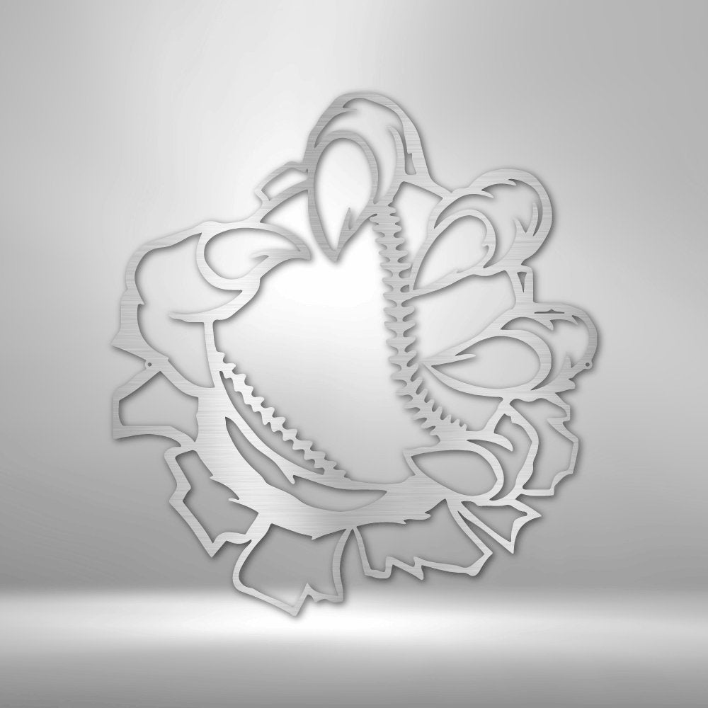 Claw Ball Baseball Themed Metal ArtCustomly Gifts