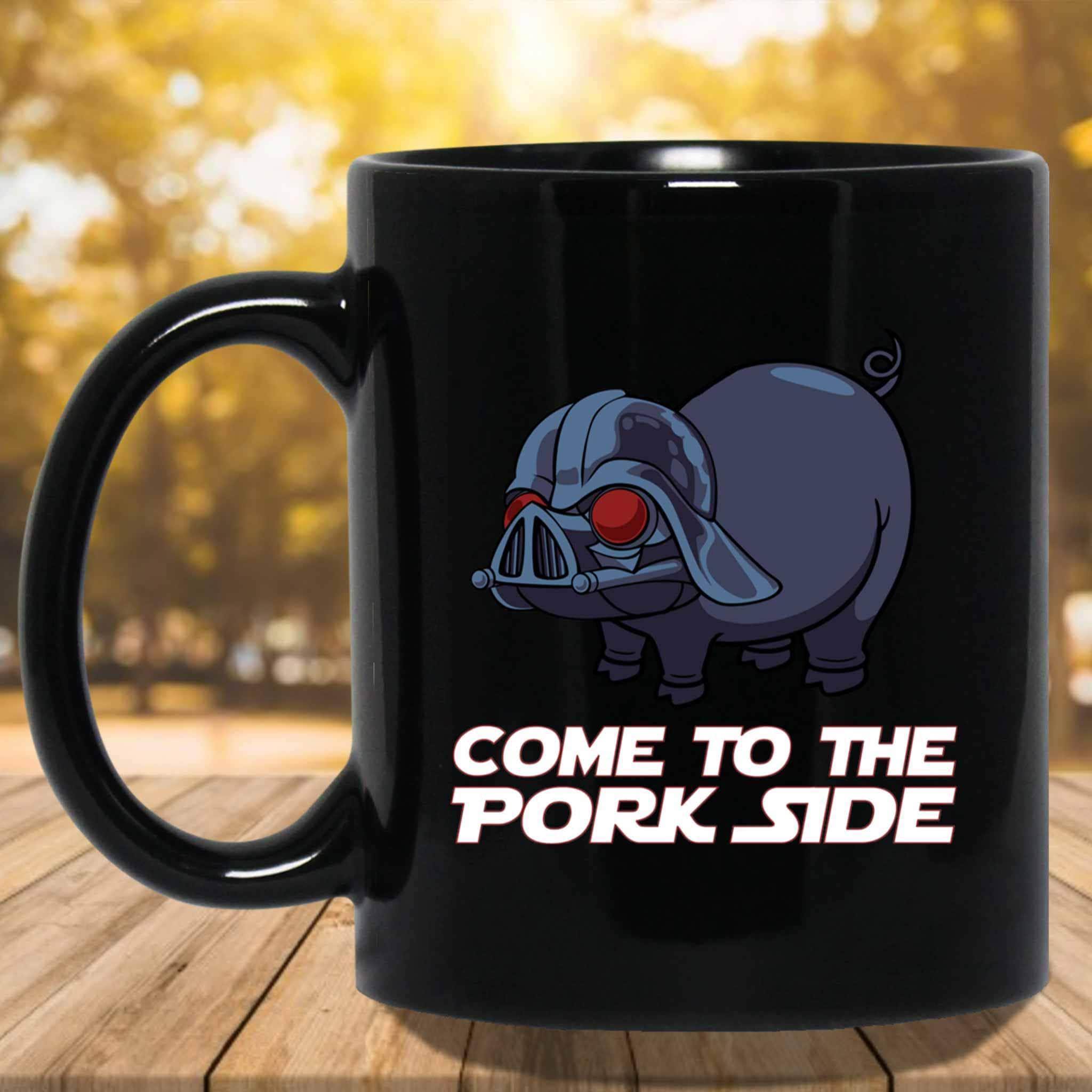 Come To The Pork Side Red Eyes Black Coffee MugsCustomly Gifts