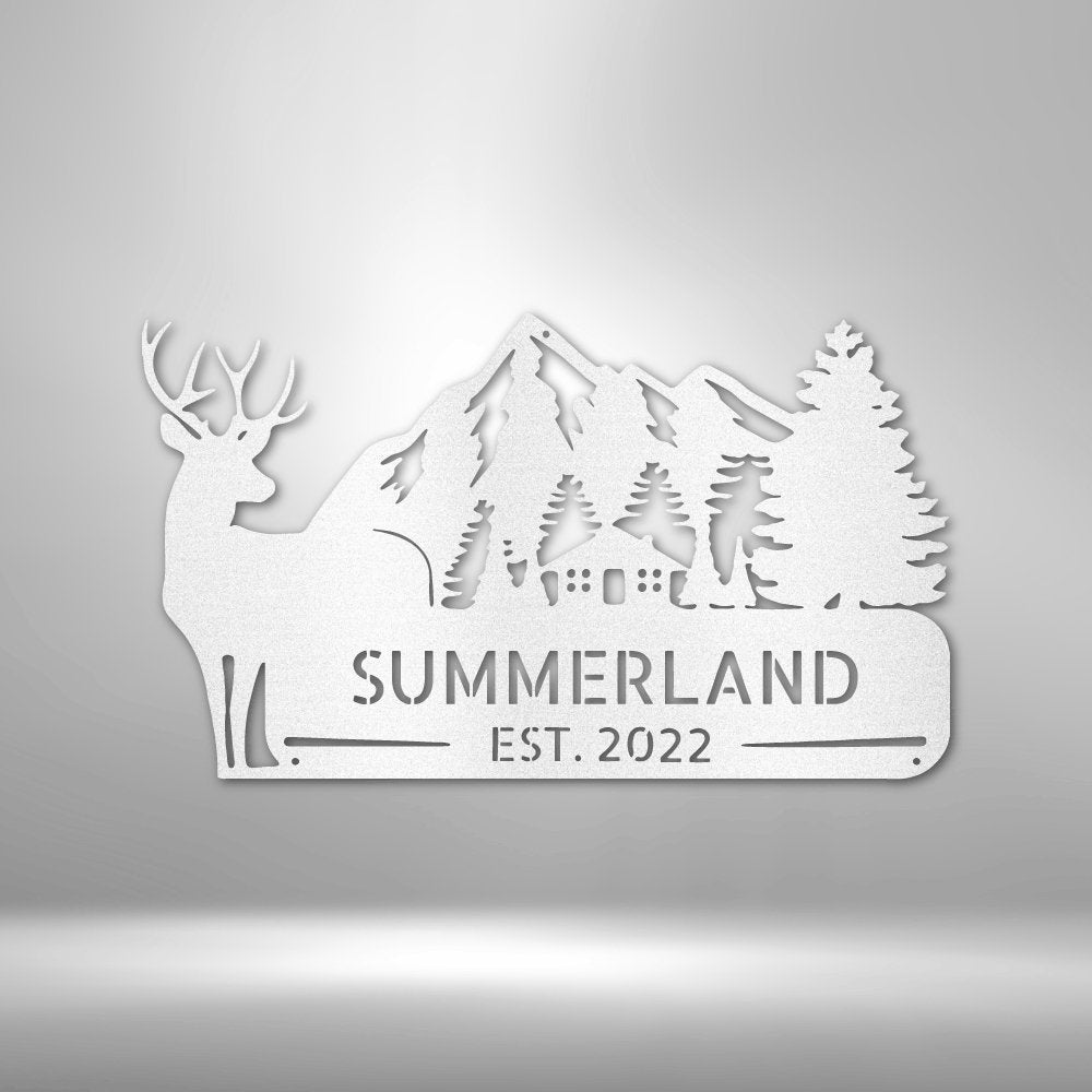 Country Cottage Personalized Name Text Steel SignCustomly Gifts