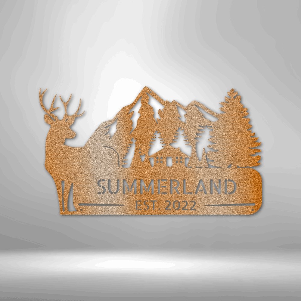 Country Cottage Personalized Name Text Steel SignCustomly Gifts