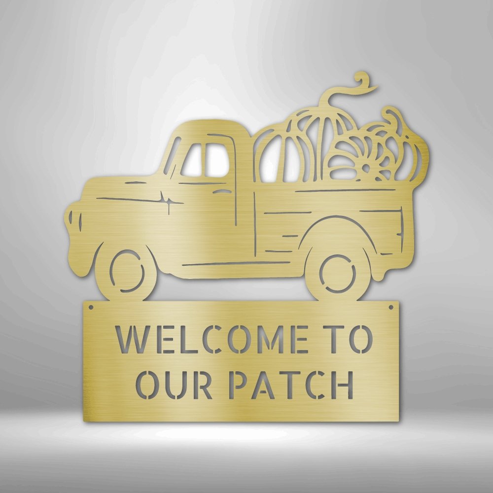 Country Truck Personalized Text Steel SignCustomly Gifts