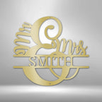 Couples Mr and Mrs Personalized Name Steel SignCustomly Gifts