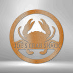 Crab Personalized Name Text Steel SignCustomly Gifts