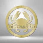 Crab Personalized Name Text Steel SignCustomly Gifts