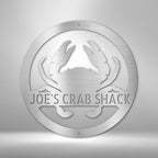 Crab Personalized Name Text Steel SignCustomly Gifts