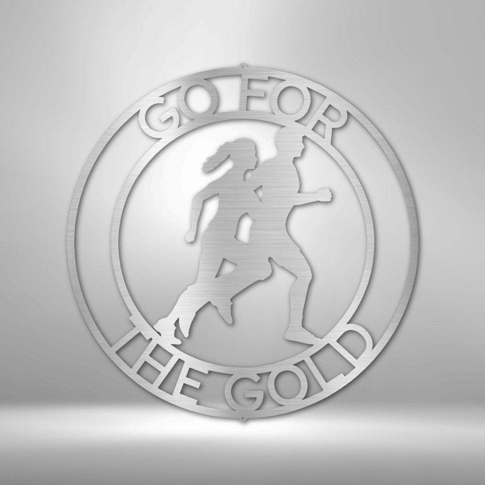 Cross Country Monogram Personalized Text Steel SignCustomly Gifts