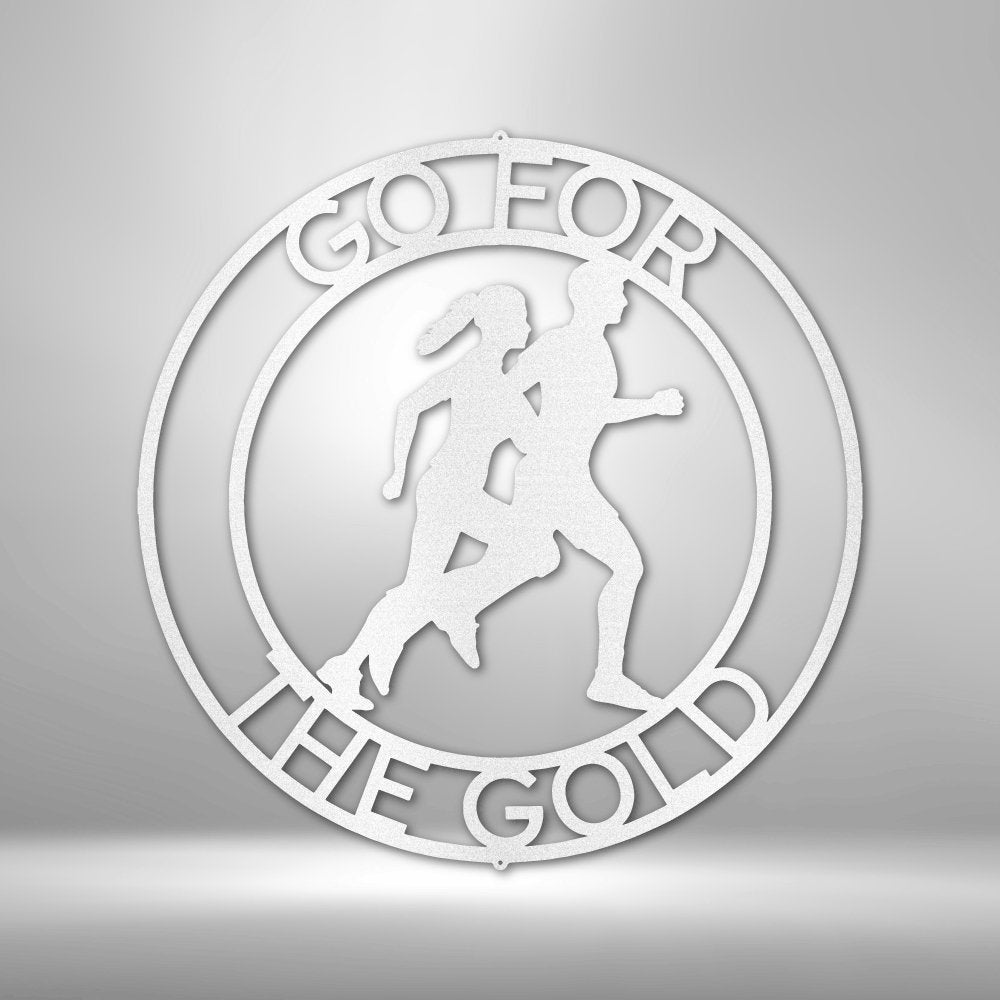 Cross Country Monogram Personalized Text Steel SignCustomly Gifts