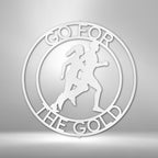 Cross Country Monogram Personalized Text Steel SignCustomly Gifts