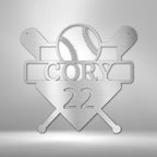 Custom Baseball Monogram Personalized Name Number Metal SignCustomly Gifts
