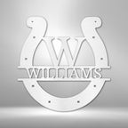 Custom Horseshoe Monogram Personalized Steel SignCustomly Gifts