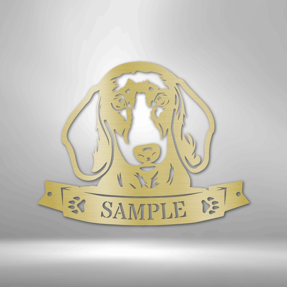Dachshund Face Personalized Name Steel SignCustomly Gifts