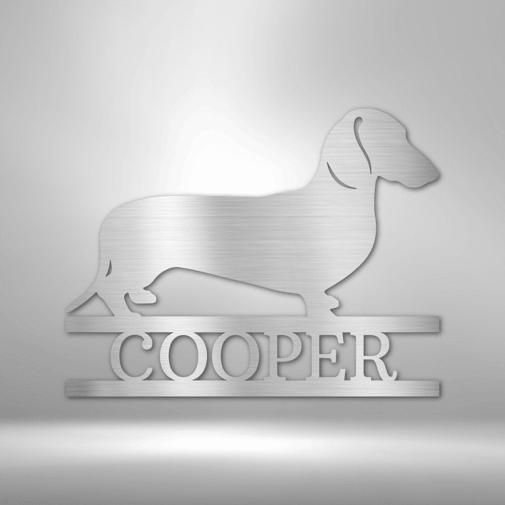 Dachshund Personalized Name Steel SignCustomly Gifts