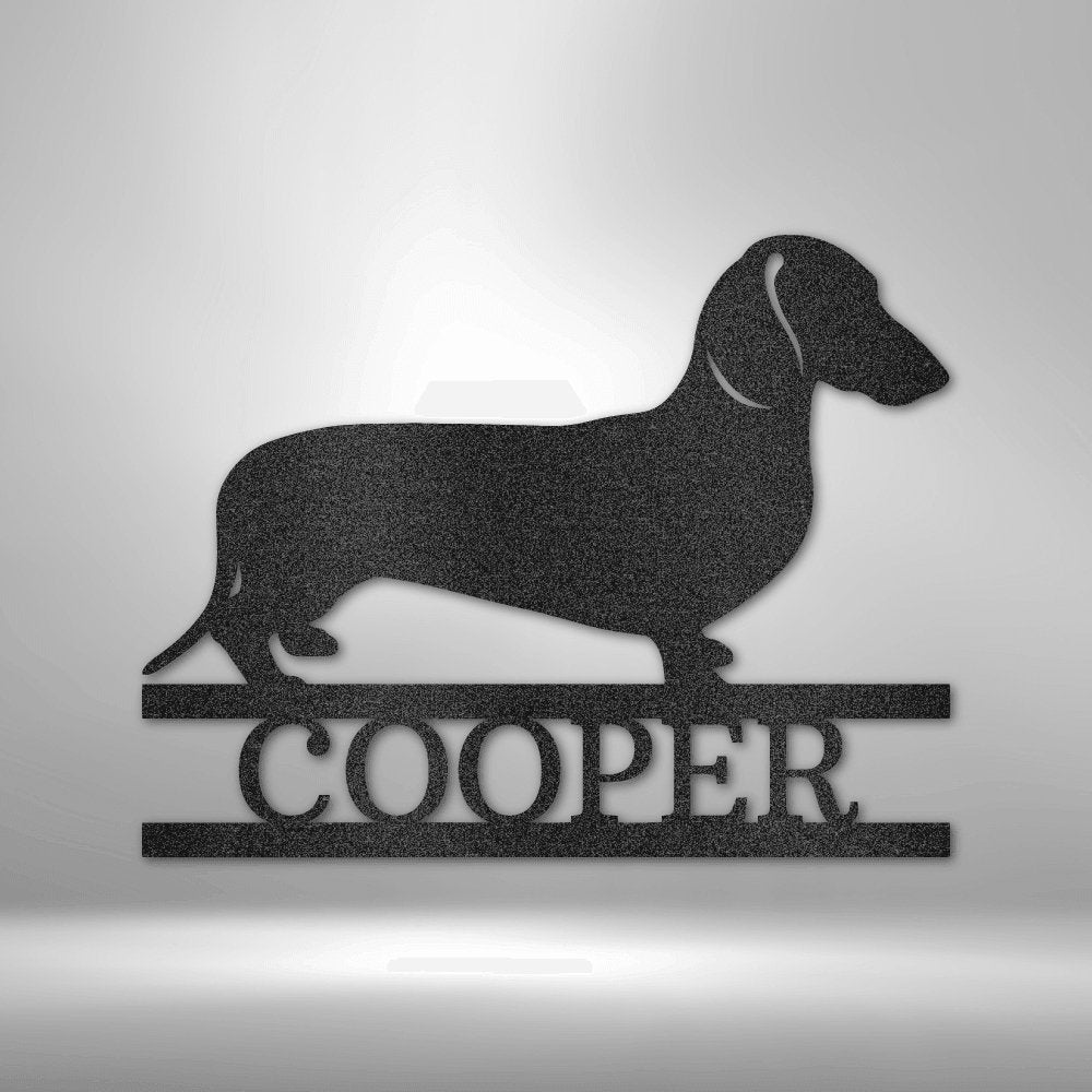 Dachshund Personalized Name Steel SignCustomly Gifts
