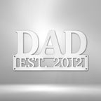 Dad Monogram Personalized Steel SignCustomly Gifts