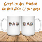Dad Watercolor Photo Collage Lucky In Love Blessed With Family Custom Personalized White Coffee MugsCustomly Gifts