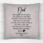 Dad We Hugged This Little Pillow Poem v2 Personalized Throw PillowCustomly Gifts