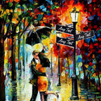Dance Under the Rain Personalized Street Signs Impressionist Style CanvasCustomly Gifts