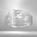 Deer Family Personalized Name Text Steel SignCustomly Gifts