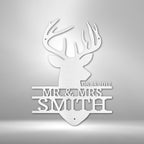 Deer Head Personalized Name Text Steel SignCustomly Gifts