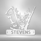Deer Hunter Personalized Name Text Steel SignCustomly Gifts