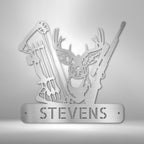 Deer Hunter Personalized Name Text Steel SignCustomly Gifts