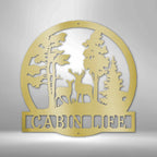 Deer in the Woods Personalized Name Text Steel SignCustomly Gifts