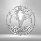 Deer Skull and Tree Personalized Name Text Steel SignCustomly Gifts