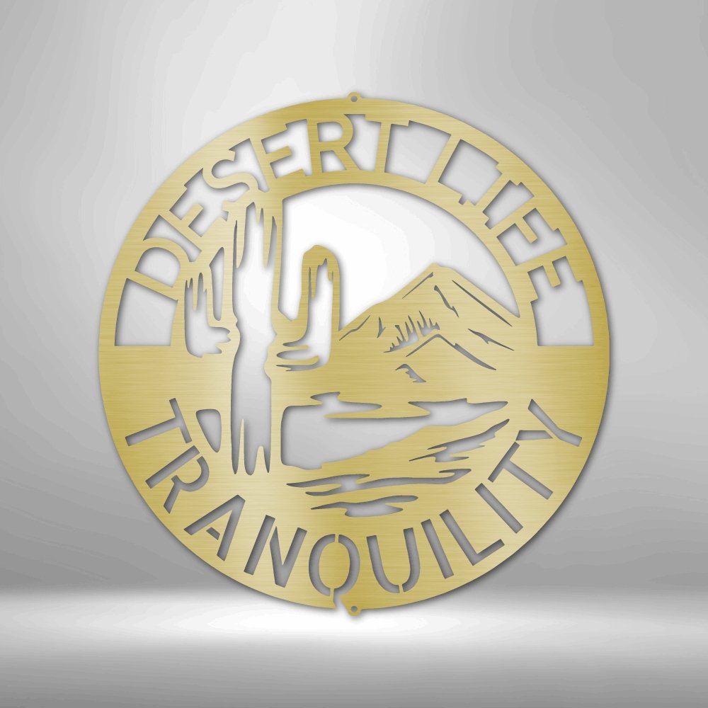 Desert Life Personalized Text Steel SignCustomly Gifts